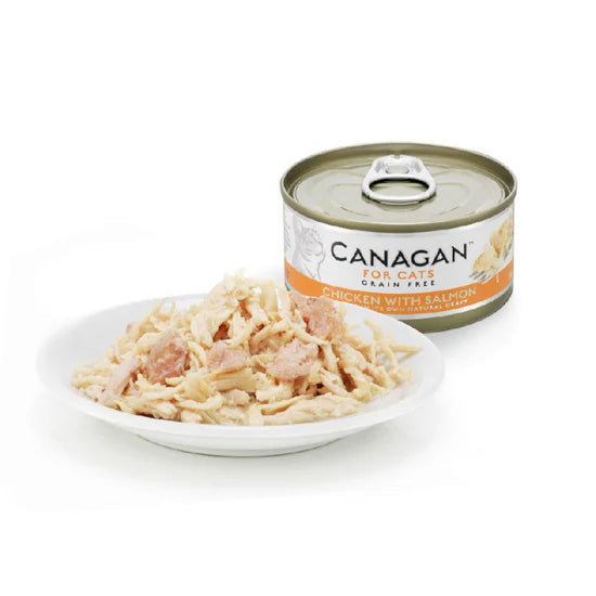 Canagan - 天然無穀物貓罐頭 - 雞肉伴三文魚 75g