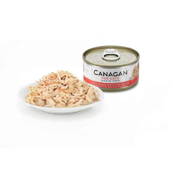 Canagan - 天然無穀物貓罐頭 - 雞肉蝦 75g