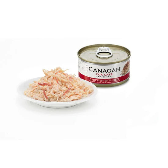 Canagan - 天然無穀物貓罐頭 - 雞肉牛肉 75g