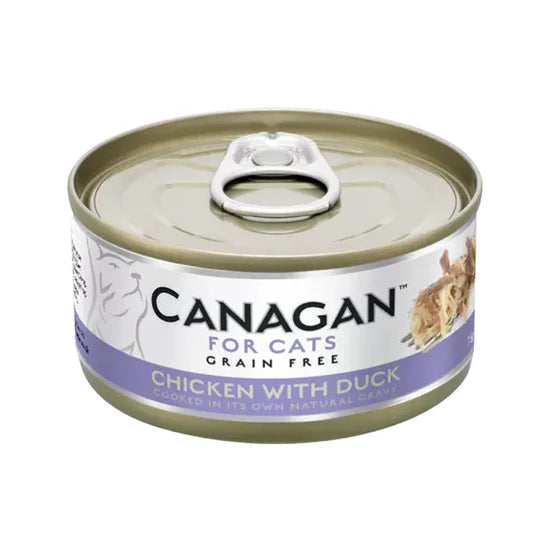 Canagan - 天然無穀物貓罐頭 - 雞肉伴鴨肉 75g