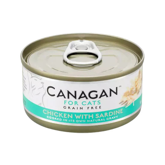 Canagan - 天然無穀物貓罐頭 - 雞肉伴沙丁魚 75g