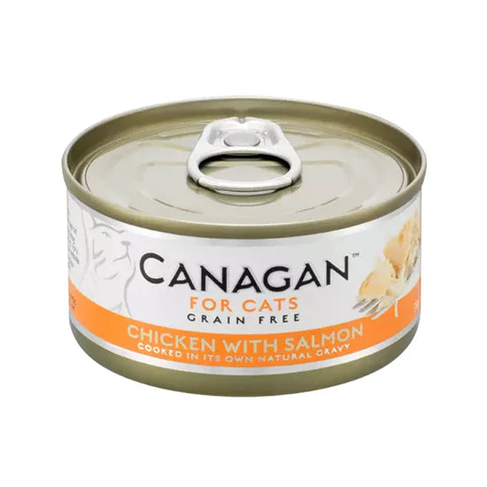 Canagan - 天然無穀物貓罐頭 - 雞肉伴三文魚 75g