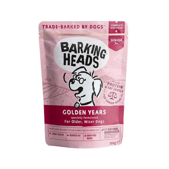 Barking Heads - 老年犬狗濕糧 - 無穀物 雞肉三文魚 300g