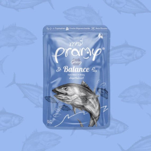 Pramy - 功能性貓濕包 肉汁系列 高級白肉吞拿魚 均衡營養 70克