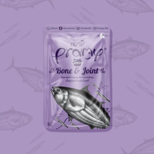 Pramy - 功能性濕包 肉汁系列 高級白肉吞拿魚+小銀魚 強骨健骼 70克