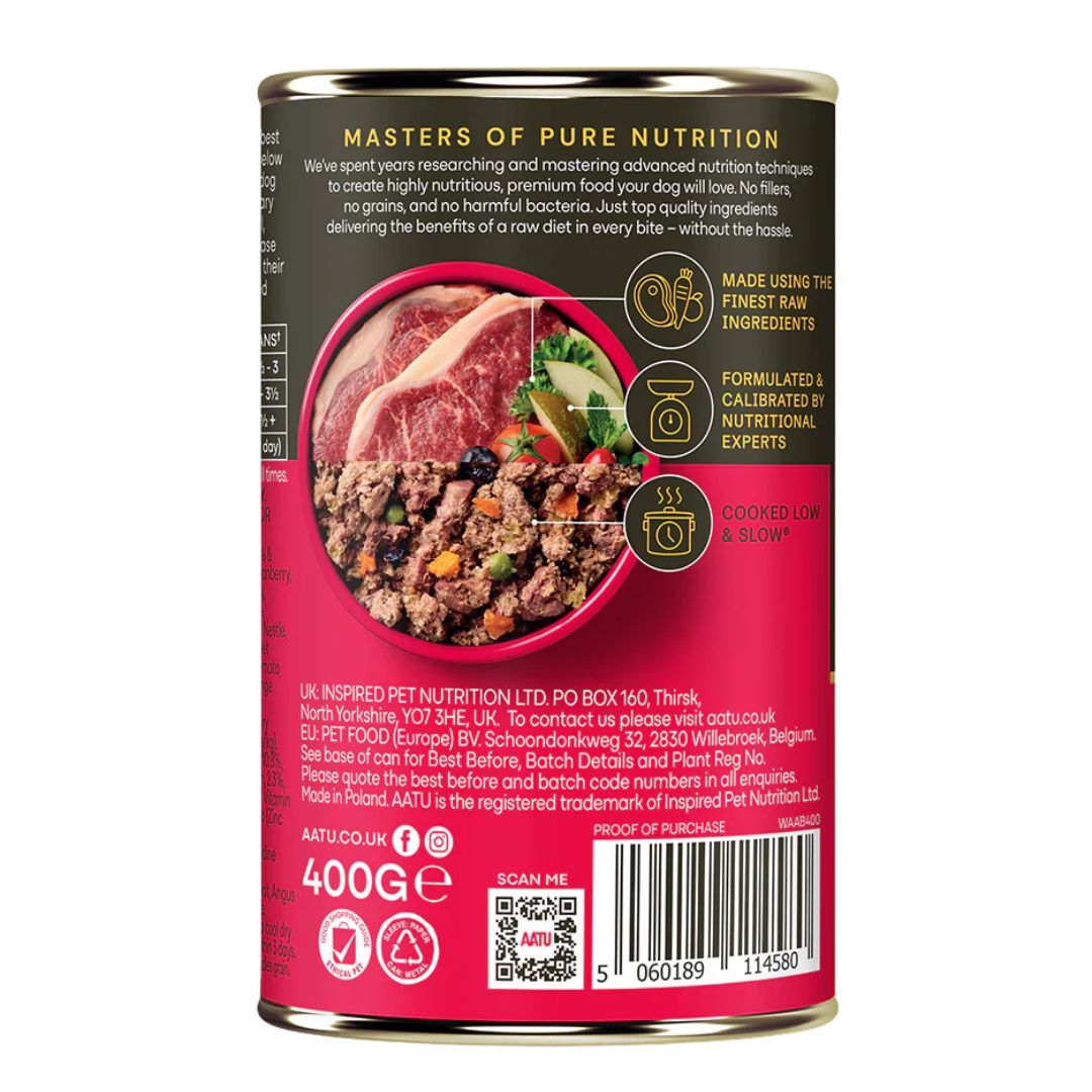 AATU - 安格斯牛肉 無穀物狗罐頭  400g
