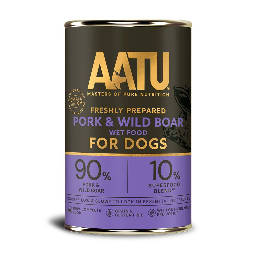 AATU - 豬及野豬配方 無穀物狗罐頭 400g