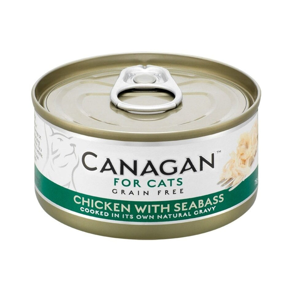 Canagan - 天然無穀物貓罐頭 - 雞肉伴鱸魚 75g