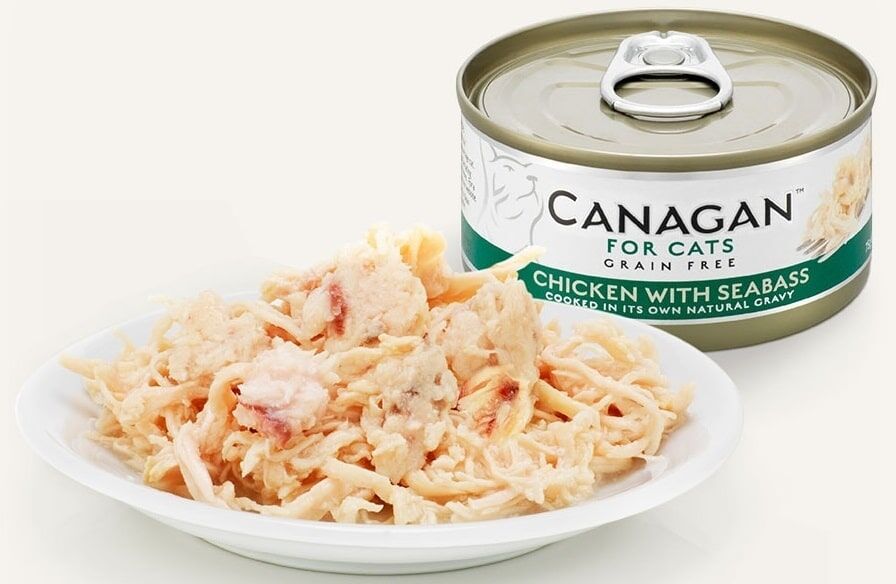 Canagan - 天然無穀物貓罐頭 - 雞肉伴鱸魚 75g
