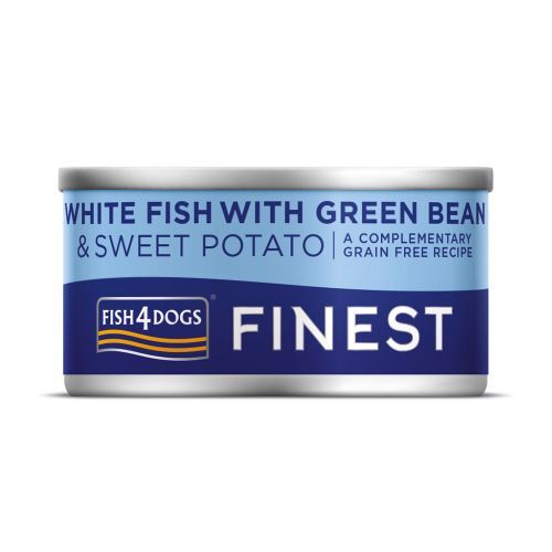 Fish4Dogs - 白魚,甜薯,綠豆狗狗罐頭 85g