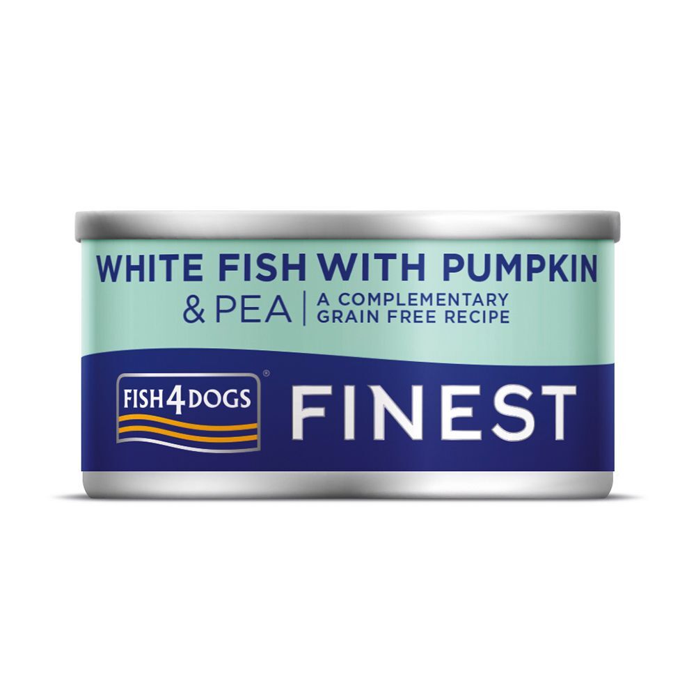 Fish4Dogs - 深海白魚南瓜及豌豆配方狗罐頭 85g